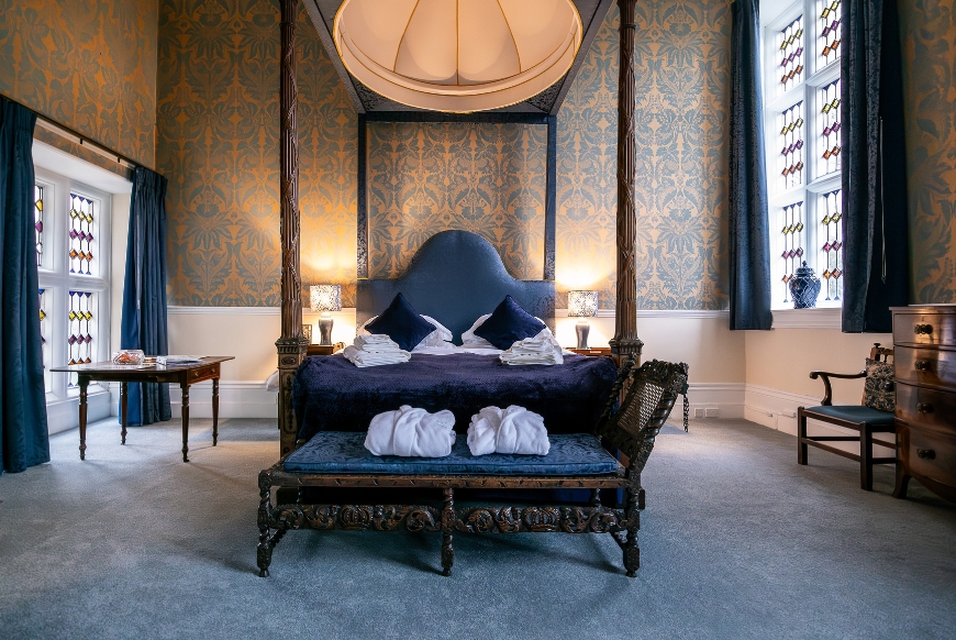 Bedroom at Iford Manor's Rowley Cottage